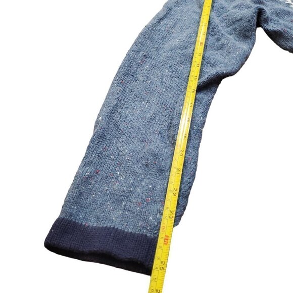 Victoria Jones Xmas Cardigan Ugly Sweater Blue Full Zip Size L Angora Rabbit - Picture 7 of 10